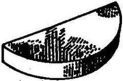 Made in USA - #1222-1 Standard Woodruff Key - 2-3/4" Long x 3/8" Wide, Steel - Eagle Tool & Supply
