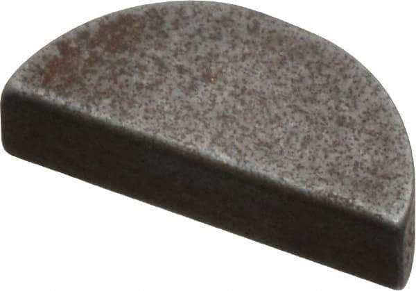 Made in USA - #303 Standard Woodruff Key - 3/8" Long x 3/32" Wide, Steel - Eagle Tool & Supply