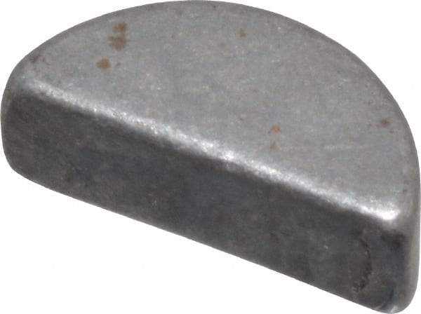 Made in USA - #403 Standard Woodruff Key - 3/8" Long x 1/8" Wide, Steel - Eagle Tool & Supply