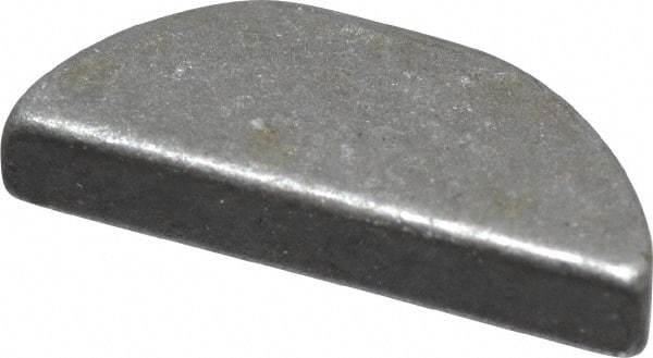 Made in USA - #304 Standard Woodruff Key - 1/2" Long x 3/32" Wide, Steel - Eagle Tool & Supply