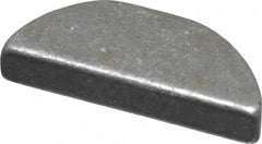 Made in USA - #304 Standard Woodruff Key - 1/2" Long x 3/32" Wide, Steel - Eagle Tool & Supply