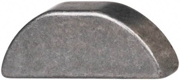 Made in USA - #404 Standard Woodruff Key - 1/2" Long x 1/8" Wide, Steel - Eagle Tool & Supply