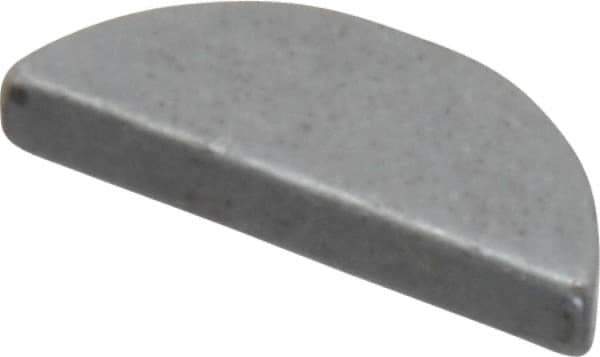 Made in USA - #305 Standard Woodruff Key - 5/8" Long x 3/32" Wide, Steel - Eagle Tool & Supply