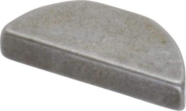 Made in USA - #405 Standard Woodruff Key - 5/8" Long x 1/8" Wide, Steel - Eagle Tool & Supply