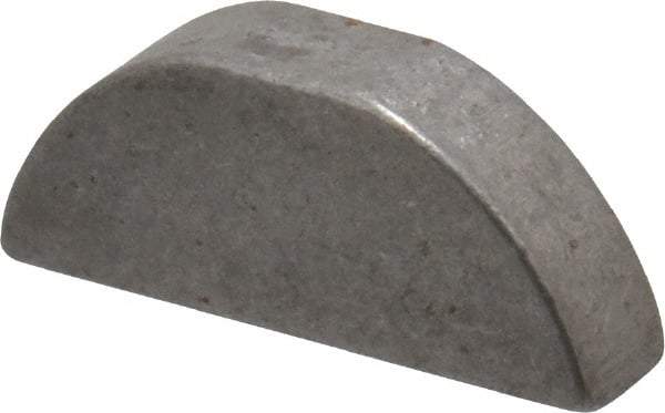 Made in USA - #607 Standard Woodruff Key - 7/8" Long x 3/16" Wide, Steel - Eagle Tool & Supply