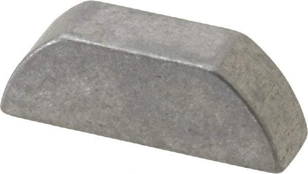 Made in USA - #1/4 x 15/16 Standard Woodruff Key - 15/16" Long x 1/4" Wide, Steel - Eagle Tool & Supply