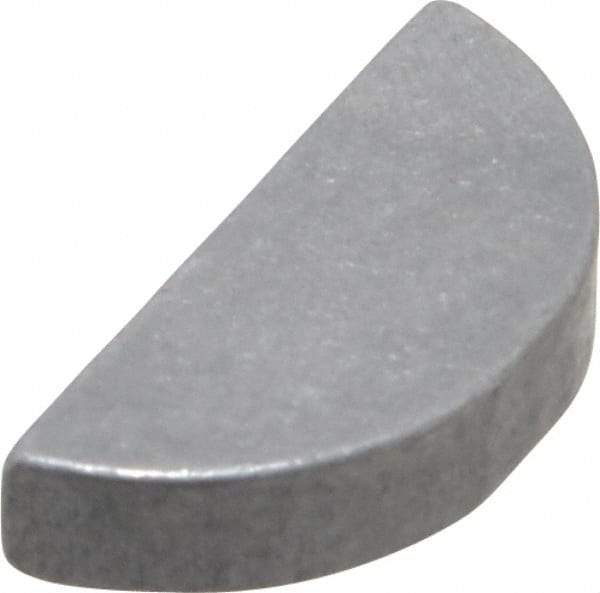 Made in USA - #608 Standard Woodruff Key - 1" Long x 3/16" Wide, Steel - Eagle Tool & Supply