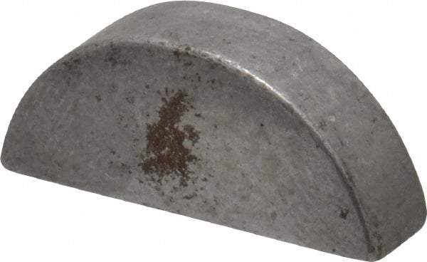 Made in USA - #808 Standard Woodruff Key - 1" Long x 1/4" Wide, Steel - Eagle Tool & Supply