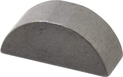 Made in USA - #1208 Standard Woodruff Key - 1" Long x 3/8" Wide, Steel - Eagle Tool & Supply