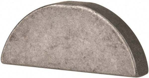 Made in USA - #811 Standard Woodruff Key - 1-3/8" Long x 1/4" Wide, Steel - Eagle Tool & Supply