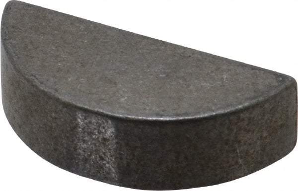 Made in USA - #1211 Standard Woodruff Key - 1-3/8" Long x 3/8" Wide, Steel - Eagle Tool & Supply