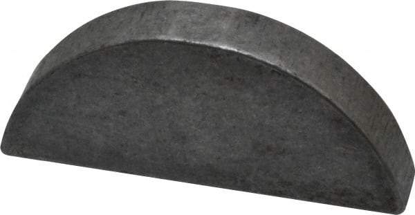 Made in USA - #812 Standard Woodruff Key - 1-1/2" Long x 1/4" Wide, Steel - Eagle Tool & Supply