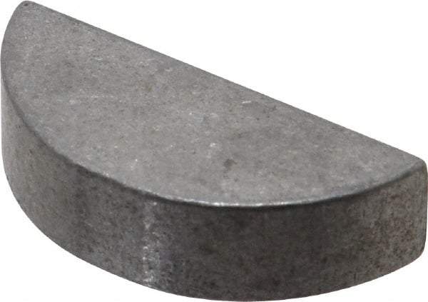 Made in USA - #1212 Standard Woodruff Key - 1-1/2" Long x 3/8" Wide, Steel - Eagle Tool & Supply