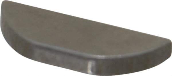 Made in USA - #204 Standard Woodruff Key - 1/2" Long x 1/16" Wide, Alloy Steel - Eagle Tool & Supply