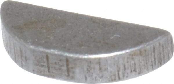 Made in USA - #304 Standard Woodruff Key - 1/2" Long x 3/32" Wide, Alloy Steel - Eagle Tool & Supply