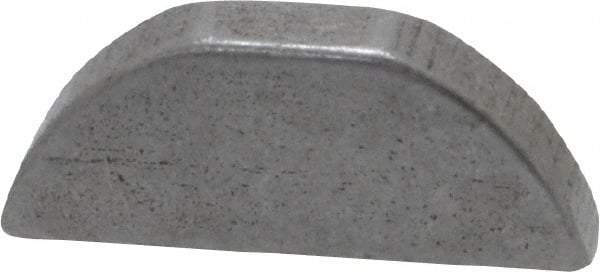 Made in USA - #405 Standard Woodruff Key - 5/8" Long x 1/8" Wide, Alloy Steel - Eagle Tool & Supply