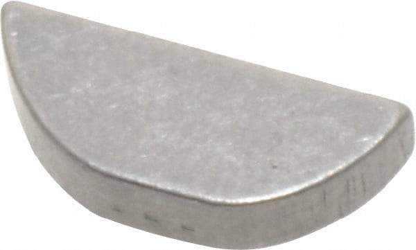 Made in USA - #505 Standard Woodruff Key - 5/8" Long x 5/32" Wide, Alloy Steel - Eagle Tool & Supply