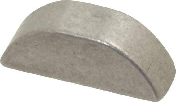 Made in USA - #605 Standard Woodruff Key - 5/8" Long x 3/16" Wide, Alloy Steel - Eagle Tool & Supply