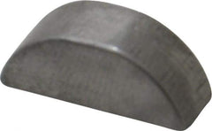 Made in USA - #806 Standard Woodruff Key - 3/4" Long x 1/4" Wide, Alloy Steel - Eagle Tool & Supply