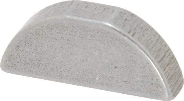 Made in USA - #607 Standard Woodruff Key - 7/8" Long x 3/16" Wide, Alloy Steel - Eagle Tool & Supply