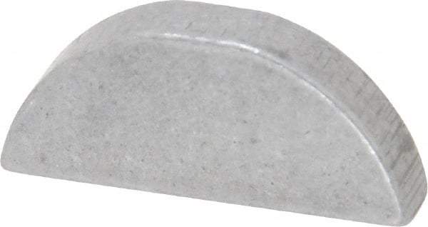 Made in USA - #608 Standard Woodruff Key - 1" Long x 3/16" Wide, Alloy Steel - Eagle Tool & Supply