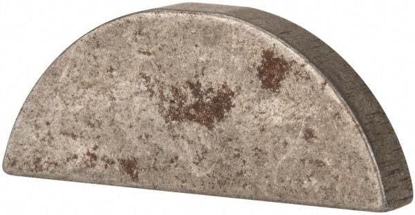 Made in USA - #812 Standard Woodruff Key - 1-1/2" Long x 1/4" Wide, Alloy Steel - Eagle Tool & Supply