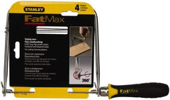 Stanley - 6-3/8" Bi-Metal Blade Coping Saw - Ergonomic ABS, TPR Handle with Cushion Grip, 13" OAL, 6-3/4" Throat Depth - Eagle Tool & Supply