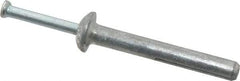 Powers Fasteners - 1/4" Diam, 1/4" Drill, 2" OAL, 2-5/8" Min Embedment Hammer Drive Concrete Anchor - Steel (Drive Pin)/Zamac Alloy (Body), Zinc-Plated Finish, Mushroom Head - Eagle Tool & Supply