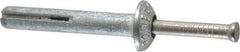 Powers Fasteners - 1/4" Diam, 1/4" Drill, 1-1/2" OAL, 1-1/8" Min Embedment Hammer Drive Concrete Anchor - Stainless Steel (Drive Pin)/Zamac Alloy (Body), Zinc-Plated Finish, Mushroom Head - Eagle Tool & Supply