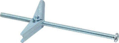 Powers Fasteners - 3/16" Screw, 3/16" Diam, 4" Long, Toggle Bolt Drywall & Hollow Wall Anchor - 1/2" Drill, Zinc Plated, Steel, Grade Zamac 7, Use in Drywall & Wallboard - Eagle Tool & Supply