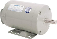 Leeson - 3 Max hp, 3,450 Max RPM, Electric AC DC Motor - 230/460 V Input, Three Phase, 145T Frame, 7/8" Shaft Diam, Rigid Base Mount, TEAO Enclosure - Eagle Tool & Supply