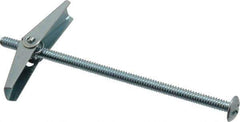 Powers Fasteners - 1/8" Screw, 1/8" Diam, 3" Long, Toggle Bolt Drywall & Hollow Wall Anchor - 3/8" Drill, Zinc Plated, Steel, Grade Zamac 7, Use in Drywall & Wallboard - Eagle Tool & Supply