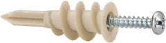 Powers Fasteners - #8 Screw, 9/16" Diam, 1-11/16" Long, 3/8 to 1" Thick, Self Drilling Drywall & Hollow Wall Anchor - Nylon, Use in Wallboard - Eagle Tool & Supply