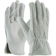 ‎68-163SB/M Leather Drivers Gloves - Top Grain Cowhide Drivers - Reg Grd - Split Bk - Key Thumb - Kevlar Stitch - Exact Industrial Supply