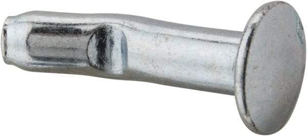 Powers Fasteners - 1/4" Diam, 1/4" Drill, 1" OAL, 1-1/4" Min Embedment Split-Drive Concrete Anchor - Grade 8.2 Steel, Zinc-Plated Finish, Mushroom Head - Eagle Tool & Supply