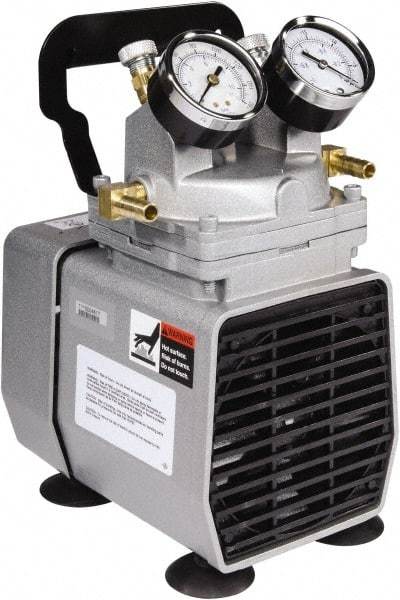 Gast - Diaphragm-Type Vacuum Pumps Horsepower: 1/8 Cubic Feet per Minute: 1.60 - Eagle Tool & Supply