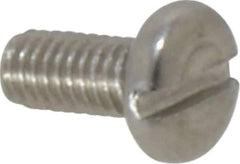 Value Collection - M3x0.50 Metric Coarse, 6mm Length Under Head Slotted Drive Machine Screw - Pan Head, Grade 18-8 Stainless Steel, Uncoated, Without Washer - Eagle Tool & Supply