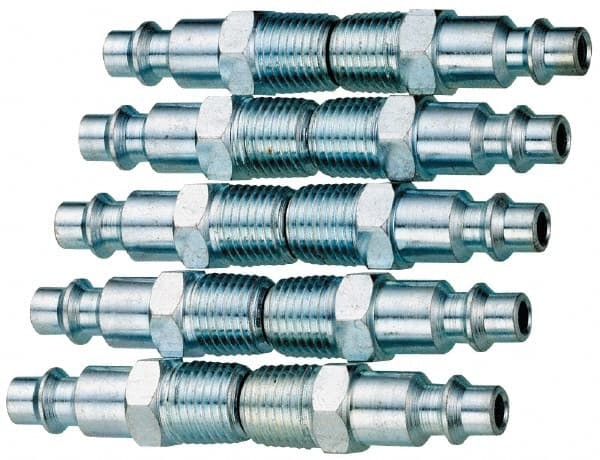 Value Collection - 10 Piece 1/4" Body 1/4 NPT 215 psi Steel ARO Pneumatic Coupling Plug Set - Eagle Tool & Supply