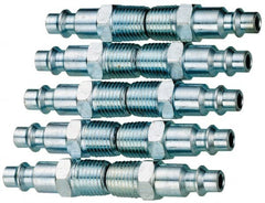 Value Collection - 10 Piece 1/4" Body 1/4 NPT 215 psi Steel ARO Pneumatic Coupling Plug Set - Eagle Tool & Supply