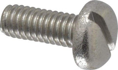 Value Collection - M4x0.70 Metric Coarse, 10mm Length Under Head Slotted Drive Machine Screw - Pan Head, Grade 18-8 Stainless Steel, Uncoated, Without Washer - Eagle Tool & Supply