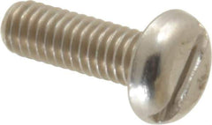 Value Collection - M4x0.70 Metric Coarse, 12mm Length Under Head Slotted Drive Machine Screw - Pan Head, Grade 18-8 Stainless Steel, Uncoated, Without Washer - Eagle Tool & Supply