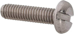 Value Collection - M4x0.70 Metric Coarse, 16mm Length Under Head Slotted Drive Machine Screw - Pan Head, Grade 18-8 Stainless Steel, Uncoated, Without Washer - Eagle Tool & Supply