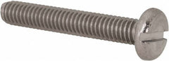 Value Collection - M4x0.70 Metric Coarse, 25mm Length Under Head Slotted Drive Machine Screw - Pan Head, Grade 18-8 Stainless Steel, Uncoated, Without Washer - Eagle Tool & Supply