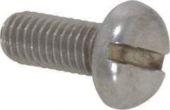 Value Collection - M5x0.80 Metric Coarse, 12mm Length Under Head Slotted Drive Machine Screw - Pan Head, Grade 18-8 Stainless Steel, Uncoated, Without Washer - Eagle Tool & Supply