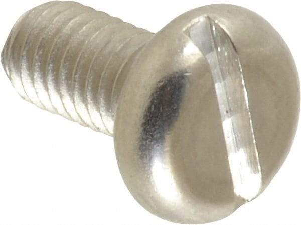 Value Collection - M6x1.00 Metric Coarse, 12mm Length Under Head Slotted Drive Machine Screw - Pan Head, Grade 18-8 Stainless Steel, Uncoated, Without Washer - Eagle Tool & Supply