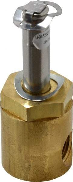 Parker - 1/4" Port, Two Way, Direct Acting, Brass Solenoid Valve - Normally Closed, 140 Max PSI, NBR Seal - Eagle Tool & Supply