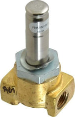 Parker - 1/4" Port, Two Way, Direct Acting, Brass Solenoid Valve - Normally Closed, 150 Max PSI, NBR Seal - Eagle Tool & Supply