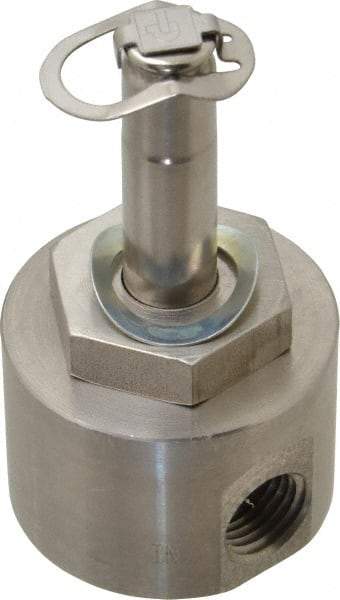 Parker - 1/4" Port, Two Way, Direct Acting, Stainless Steel Solenoid Valve - Normally Closed, 750 Max PSI, NBR Seal - Eagle Tool & Supply