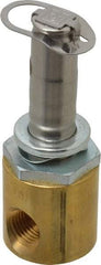 Parker - 1/4" Port, Two Way, Direct Acting, Brass Solenoid Valve - Normally Open, 300 Max PSI, NBR Seal - Eagle Tool & Supply