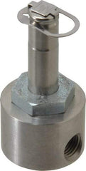 Parker - 1/4" Port, Two Way, Piloted Diaphragm, Stainless Steel Solenoid Valve - Normally Closed, 110 Max PSI, PTFE Seal - Eagle Tool & Supply